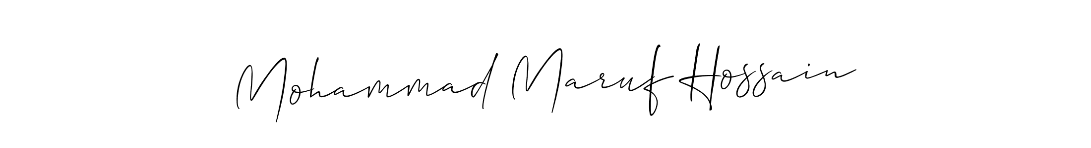 Mohammad Maruf Hossain stylish signature style. Best Handwritten Sign (Allison_Script) for my name. Handwritten Signature Collection Ideas for my name Mohammad Maruf Hossain. Mohammad Maruf Hossain signature style 2 images and pictures png