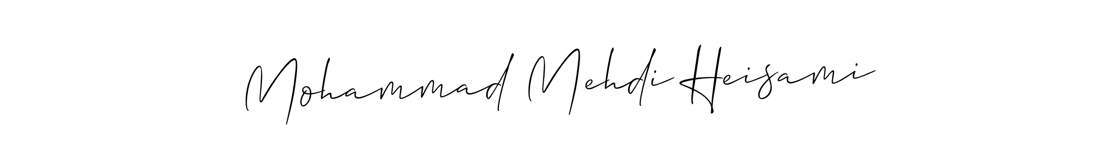 Create a beautiful signature design for name Mohammad Mehdi Heisami. With this signature (Allison_Script) fonts, you can make a handwritten signature for free. Mohammad Mehdi Heisami signature style 2 images and pictures png