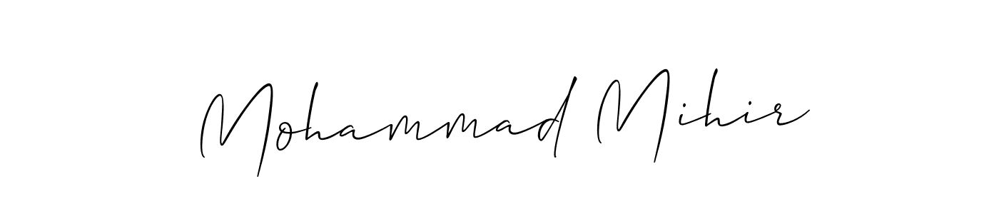 if you are searching for the best signature style for your name Mohammad Mihir. so please give up your signature search. here we have designed multiple signature styles  using Allison_Script. Mohammad Mihir signature style 2 images and pictures png