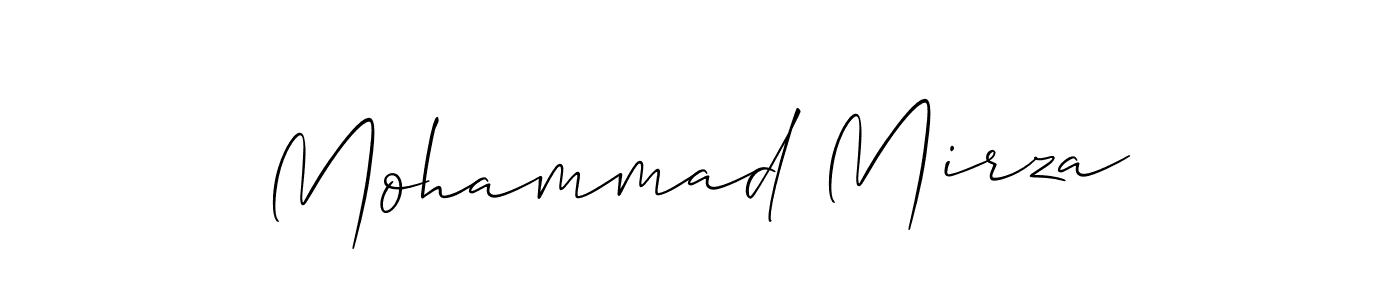 How to make Mohammad Mirza name signature. Use Allison_Script style for creating short signs online. This is the latest handwritten sign. Mohammad Mirza signature style 2 images and pictures png