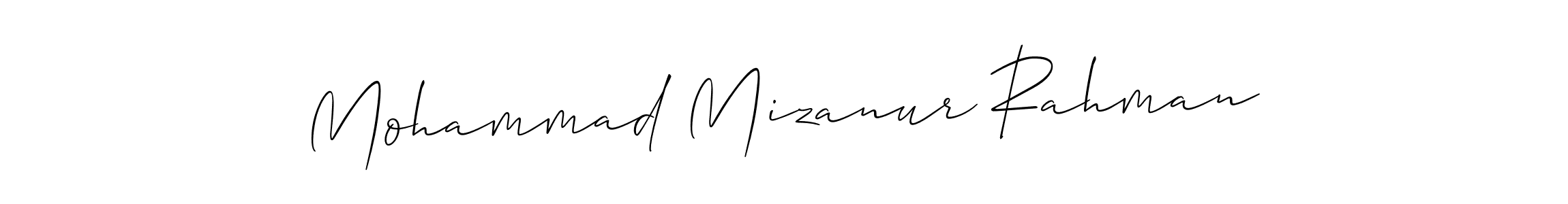 Use a signature maker to create a handwritten signature online. With this signature software, you can design (Allison_Script) your own signature for name Mohammad Mizanur Rahman. Mohammad Mizanur Rahman signature style 2 images and pictures png