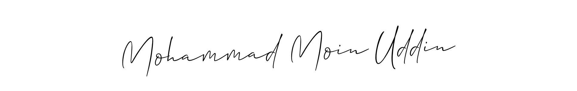 How to make Mohammad Moin Uddin name signature. Use Allison_Script style for creating short signs online. This is the latest handwritten sign. Mohammad Moin Uddin signature style 2 images and pictures png