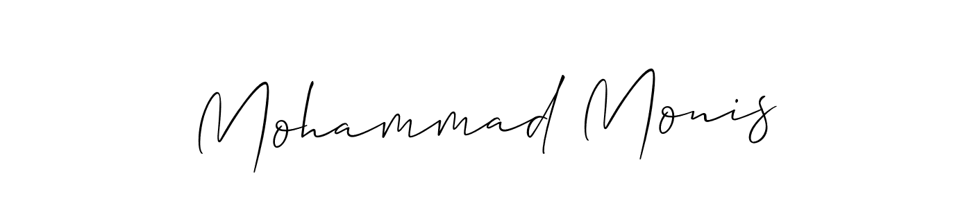 Use a signature maker to create a handwritten signature online. With this signature software, you can design (Allison_Script) your own signature for name Mohammad Monis. Mohammad Monis signature style 2 images and pictures png