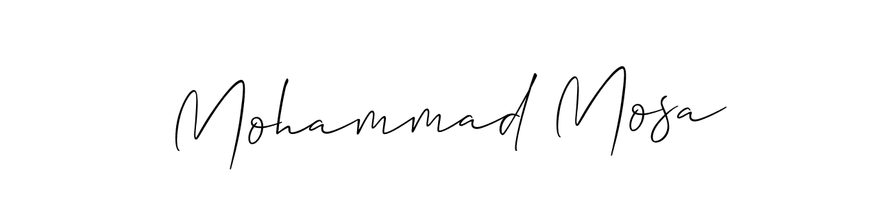 Similarly Allison_Script is the best handwritten signature design. Signature creator online .You can use it as an online autograph creator for name Mohammad Mosa. Mohammad Mosa signature style 2 images and pictures png