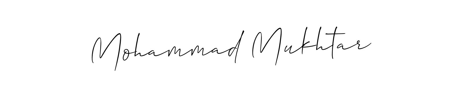 Make a beautiful signature design for name Mohammad Mukhtar. With this signature (Allison_Script) style, you can create a handwritten signature for free. Mohammad Mukhtar signature style 2 images and pictures png