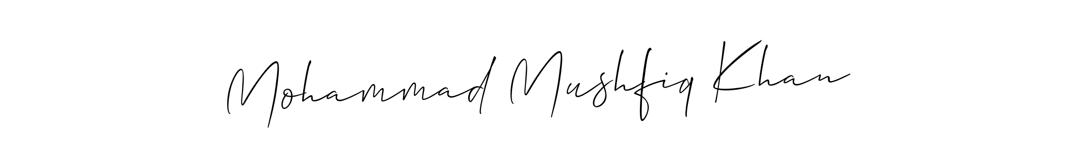 if you are searching for the best signature style for your name Mohammad Mushfiq Khan. so please give up your signature search. here we have designed multiple signature styles  using Allison_Script. Mohammad Mushfiq Khan signature style 2 images and pictures png