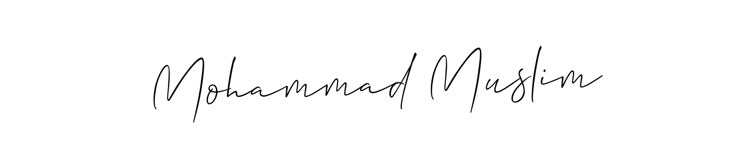Allison_Script is a professional signature style that is perfect for those who want to add a touch of class to their signature. It is also a great choice for those who want to make their signature more unique. Get Mohammad Muslim name to fancy signature for free. Mohammad Muslim signature style 2 images and pictures png