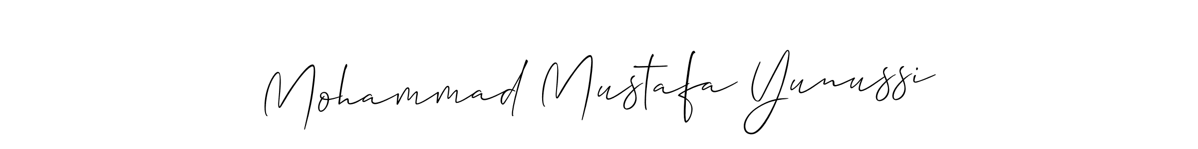 Make a beautiful signature design for name Mohammad Mustafa Yunussi. With this signature (Allison_Script) style, you can create a handwritten signature for free. Mohammad Mustafa Yunussi signature style 2 images and pictures png