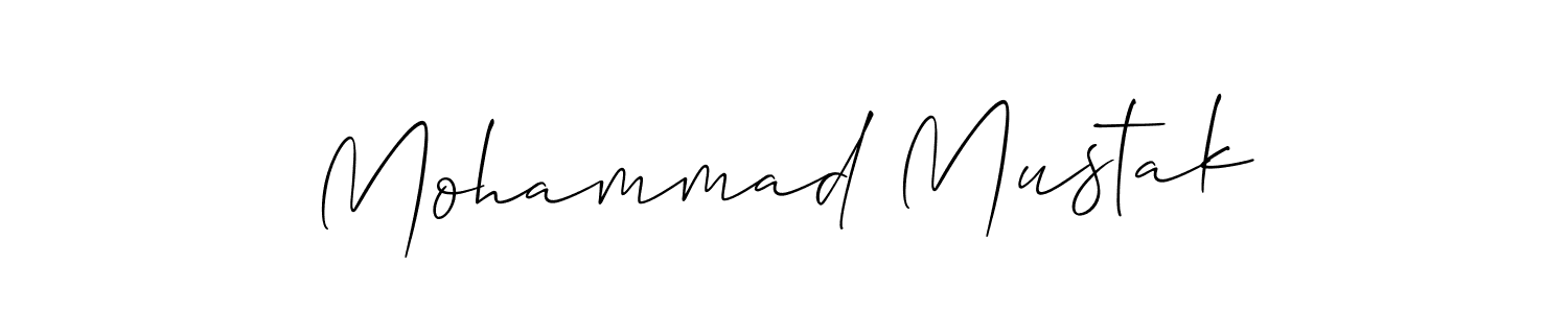 How to make Mohammad Mustak signature? Allison_Script is a professional autograph style. Create handwritten signature for Mohammad Mustak name. Mohammad Mustak signature style 2 images and pictures png