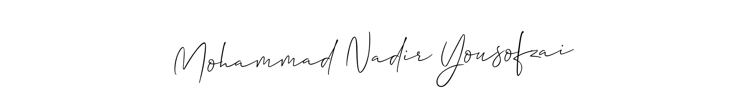 Similarly Allison_Script is the best handwritten signature design. Signature creator online .You can use it as an online autograph creator for name Mohammad Nadir Yousofzai. Mohammad Nadir Yousofzai signature style 2 images and pictures png