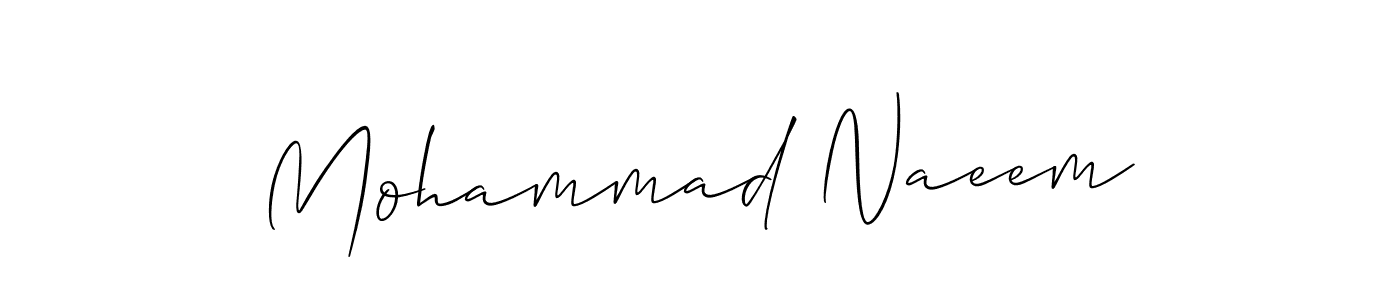 How to make Mohammad Naeem signature? Allison_Script is a professional autograph style. Create handwritten signature for Mohammad Naeem name. Mohammad Naeem signature style 2 images and pictures png
