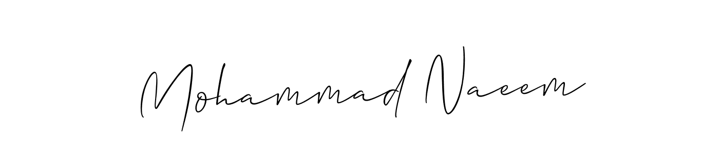 How to make Mohammad Naeem signature? Allison_Script is a professional autograph style. Create handwritten signature for Mohammad Naeem name. Mohammad Naeem signature style 2 images and pictures png