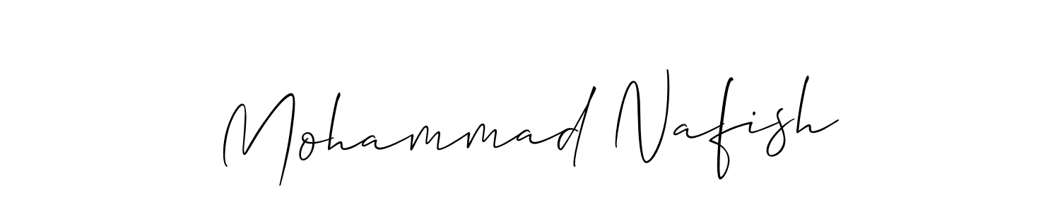 Use a signature maker to create a handwritten signature online. With this signature software, you can design (Allison_Script) your own signature for name Mohammad Nafish. Mohammad Nafish signature style 2 images and pictures png