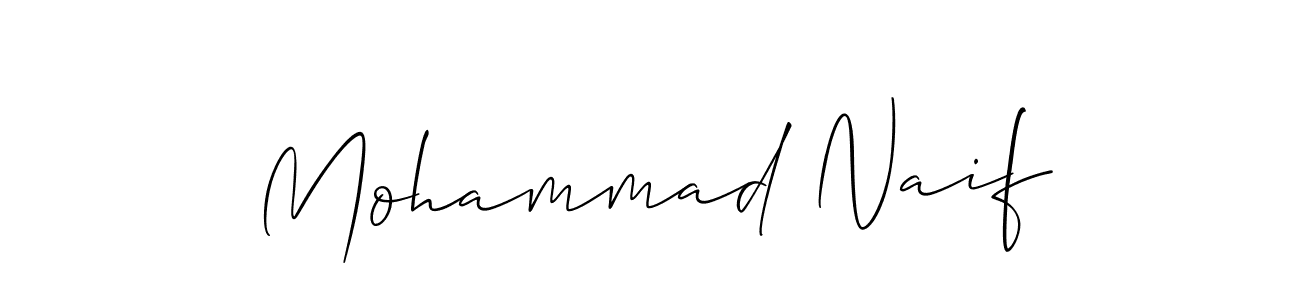 Allison_Script is a professional signature style that is perfect for those who want to add a touch of class to their signature. It is also a great choice for those who want to make their signature more unique. Get Mohammad Naif name to fancy signature for free. Mohammad Naif signature style 2 images and pictures png