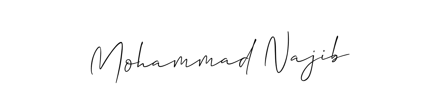 Make a short Mohammad Najib signature style. Manage your documents anywhere anytime using Allison_Script. Create and add eSignatures, submit forms, share and send files easily. Mohammad Najib signature style 2 images and pictures png