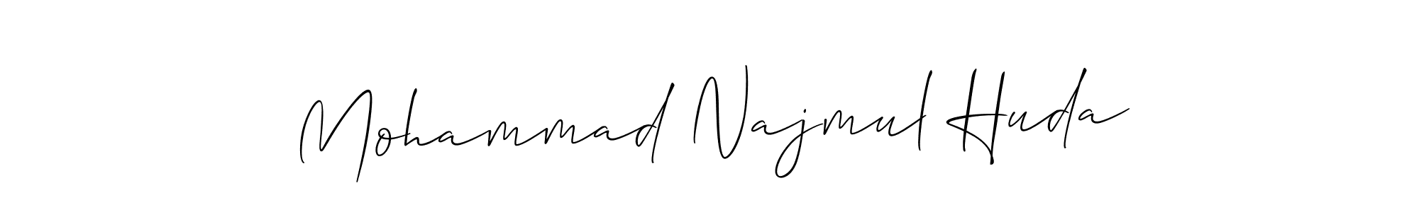Make a short Mohammad Najmul Huda signature style. Manage your documents anywhere anytime using Allison_Script. Create and add eSignatures, submit forms, share and send files easily. Mohammad Najmul Huda signature style 2 images and pictures png