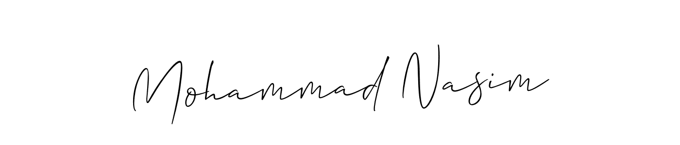 Create a beautiful signature design for name Mohammad Nasim. With this signature (Allison_Script) fonts, you can make a handwritten signature for free. Mohammad Nasim signature style 2 images and pictures png
