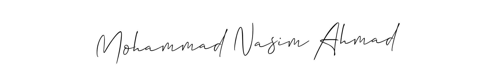 You should practise on your own different ways (Allison_Script) to write your name (Mohammad Nasim Ahmad) in signature. don't let someone else do it for you. Mohammad Nasim Ahmad signature style 2 images and pictures png