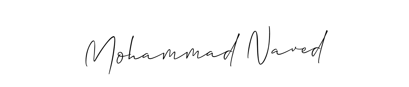 Design your own signature with our free online signature maker. With this signature software, you can create a handwritten (Allison_Script) signature for name Mohammad Naved. Mohammad Naved signature style 2 images and pictures png