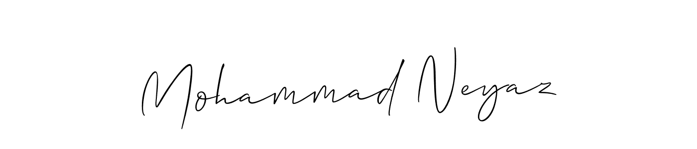 How to make Mohammad Neyaz name signature. Use Allison_Script style for creating short signs online. This is the latest handwritten sign. Mohammad Neyaz signature style 2 images and pictures png