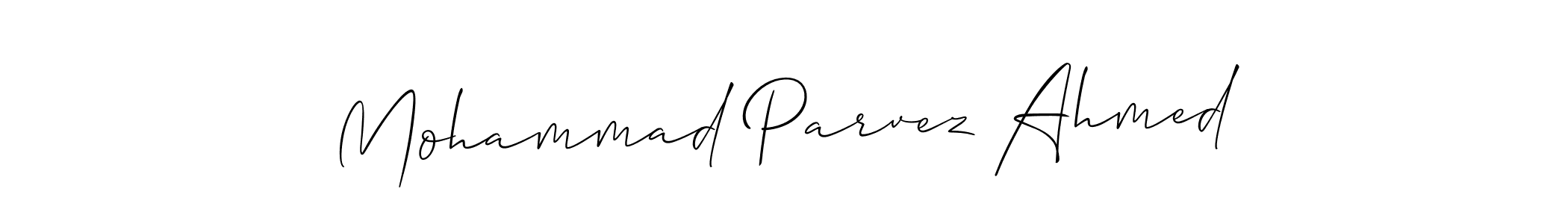 Make a beautiful signature design for name Mohammad Parvez Ahmed. With this signature (Allison_Script) style, you can create a handwritten signature for free. Mohammad Parvez Ahmed signature style 2 images and pictures png