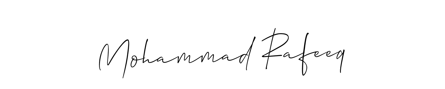How to make Mohammad Rafeeq name signature. Use Allison_Script style for creating short signs online. This is the latest handwritten sign. Mohammad Rafeeq signature style 2 images and pictures png
