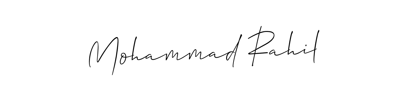 Make a beautiful signature design for name Mohammad Rahil. With this signature (Allison_Script) style, you can create a handwritten signature for free. Mohammad Rahil signature style 2 images and pictures png