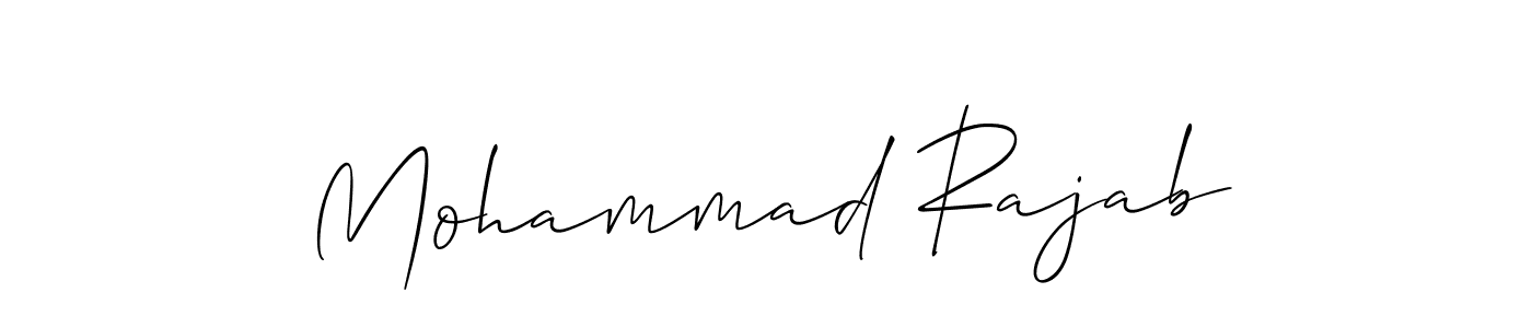if you are searching for the best signature style for your name Mohammad Rajab. so please give up your signature search. here we have designed multiple signature styles  using Allison_Script. Mohammad Rajab signature style 2 images and pictures png