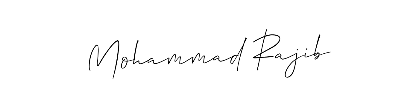 Use a signature maker to create a handwritten signature online. With this signature software, you can design (Allison_Script) your own signature for name Mohammad Rajib. Mohammad Rajib signature style 2 images and pictures png