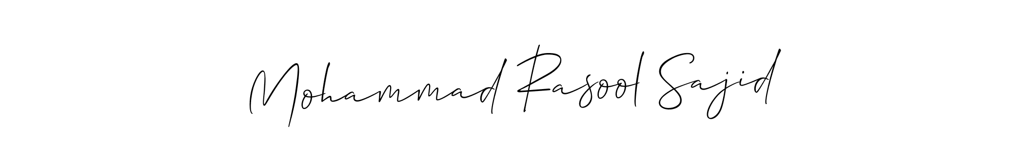 It looks lik you need a new signature style for name Mohammad Rasool Sajid. Design unique handwritten (Allison_Script) signature with our free signature maker in just a few clicks. Mohammad Rasool Sajid signature style 2 images and pictures png