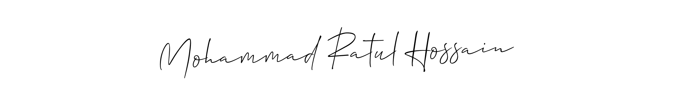 Design your own signature with our free online signature maker. With this signature software, you can create a handwritten (Allison_Script) signature for name Mohammad Ratul Hossain. Mohammad Ratul Hossain signature style 2 images and pictures png