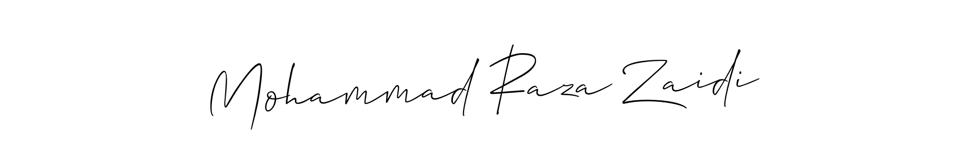 Use a signature maker to create a handwritten signature online. With this signature software, you can design (Allison_Script) your own signature for name Mohammad Raza Zaidi. Mohammad Raza Zaidi signature style 2 images and pictures png