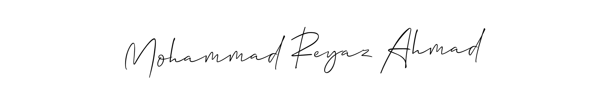 Make a short Mohammad Reyaz Ahmad signature style. Manage your documents anywhere anytime using Allison_Script. Create and add eSignatures, submit forms, share and send files easily. Mohammad Reyaz Ahmad signature style 2 images and pictures png