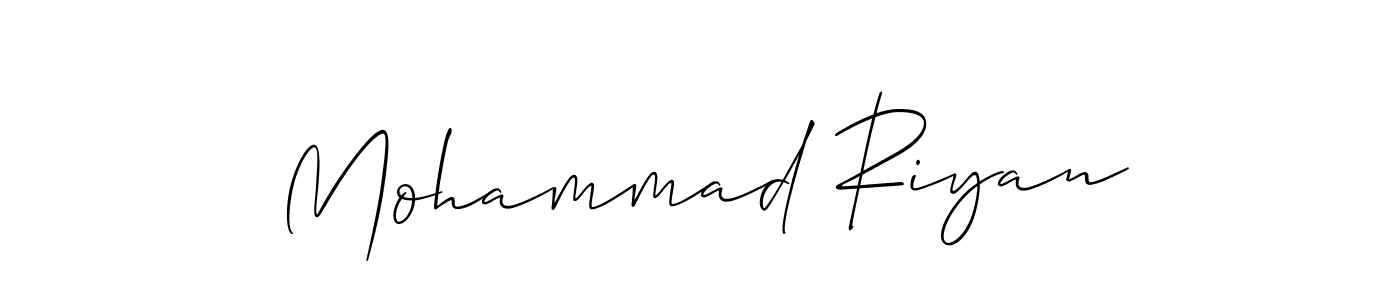 Make a beautiful signature design for name Mohammad Riyan. With this signature (Allison_Script) style, you can create a handwritten signature for free. Mohammad Riyan signature style 2 images and pictures png