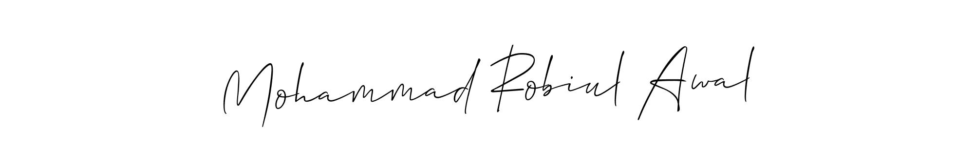 Also You can easily find your signature by using the search form. We will create Mohammad Robiul Awal name handwritten signature images for you free of cost using Allison_Script sign style. Mohammad Robiul Awal signature style 2 images and pictures png