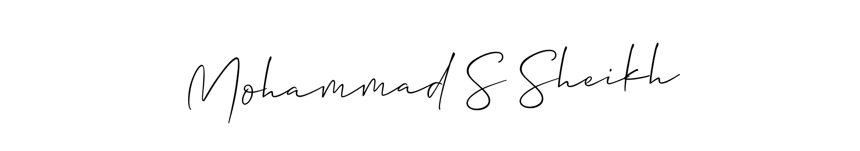 Use a signature maker to create a handwritten signature online. With this signature software, you can design (Allison_Script) your own signature for name Mohammad S Sheikh. Mohammad S Sheikh signature style 2 images and pictures png