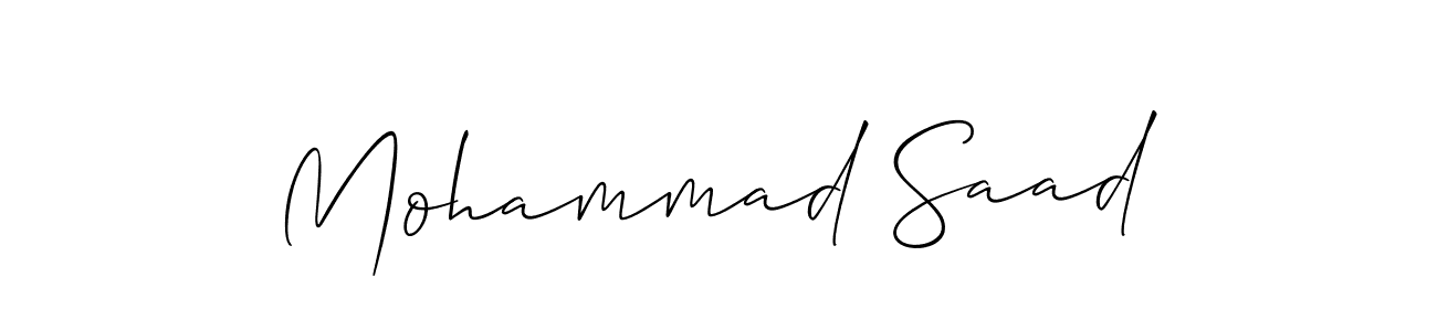 It looks lik you need a new signature style for name Mohammad Saad. Design unique handwritten (Allison_Script) signature with our free signature maker in just a few clicks. Mohammad Saad signature style 2 images and pictures png