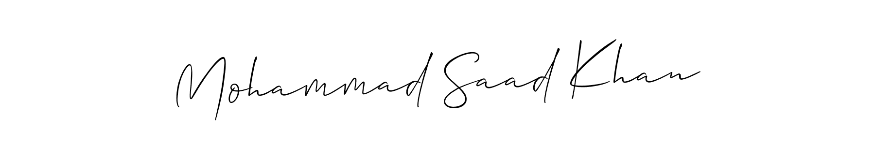 Design your own signature with our free online signature maker. With this signature software, you can create a handwritten (Allison_Script) signature for name Mohammad Saad Khan. Mohammad Saad Khan signature style 2 images and pictures png