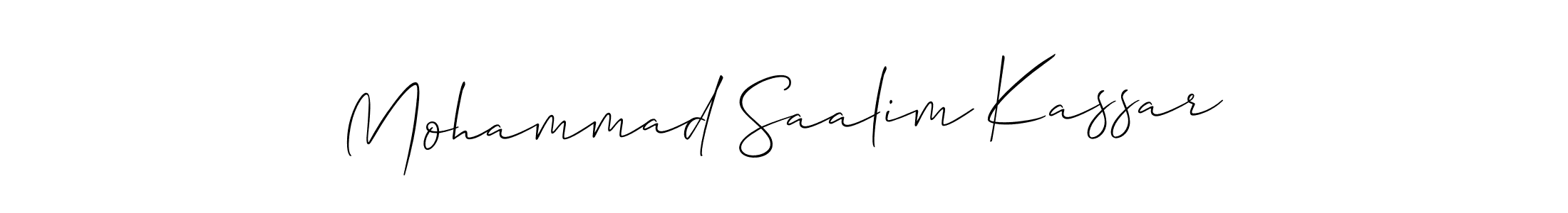 How to Draw Mohammad Saalim Kassar signature style? Allison_Script is a latest design signature styles for name Mohammad Saalim Kassar. Mohammad Saalim Kassar signature style 2 images and pictures png