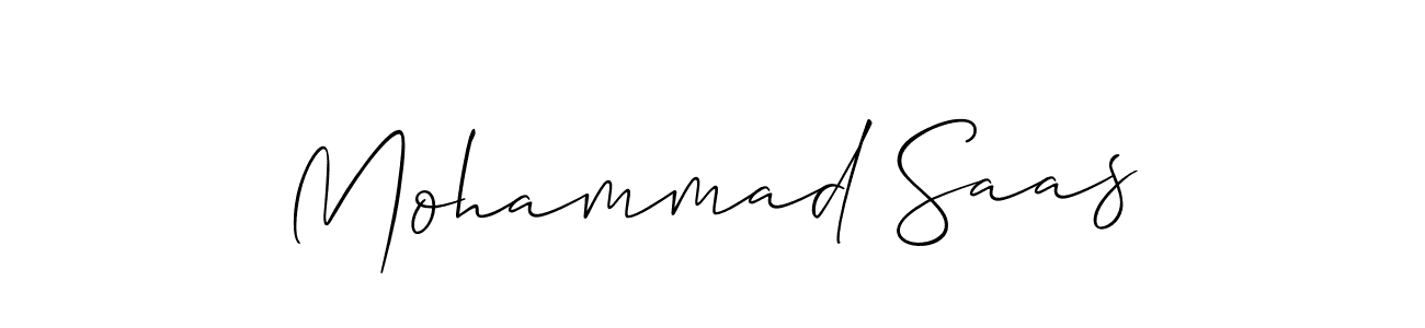 It looks lik you need a new signature style for name Mohammad Saas. Design unique handwritten (Allison_Script) signature with our free signature maker in just a few clicks. Mohammad Saas signature style 2 images and pictures png