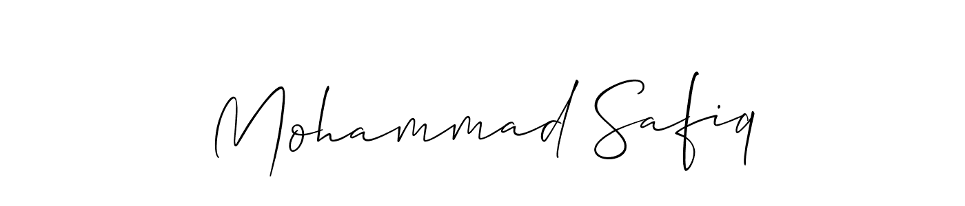 This is the best signature style for the Mohammad Safiq name. Also you like these signature font (Allison_Script). Mix name signature. Mohammad Safiq signature style 2 images and pictures png