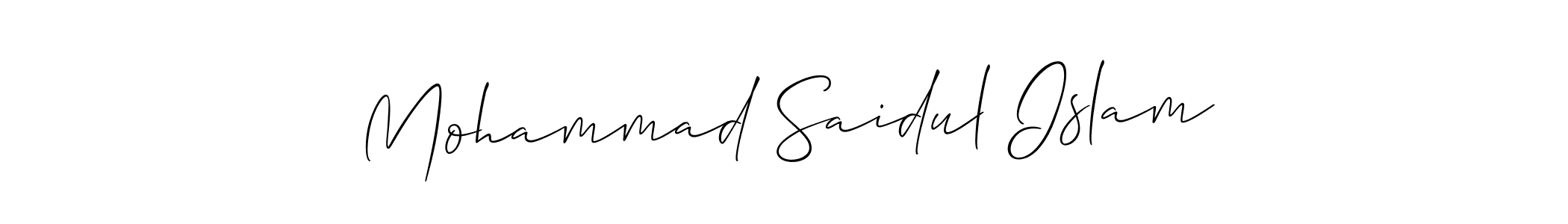 How to make Mohammad Saidul Islam name signature. Use Allison_Script style for creating short signs online. This is the latest handwritten sign. Mohammad Saidul Islam signature style 2 images and pictures png