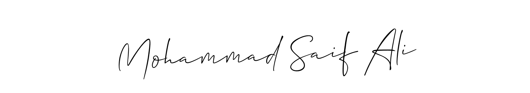 Mohammad Saif Ali stylish signature style. Best Handwritten Sign (Allison_Script) for my name. Handwritten Signature Collection Ideas for my name Mohammad Saif Ali. Mohammad Saif Ali signature style 2 images and pictures png