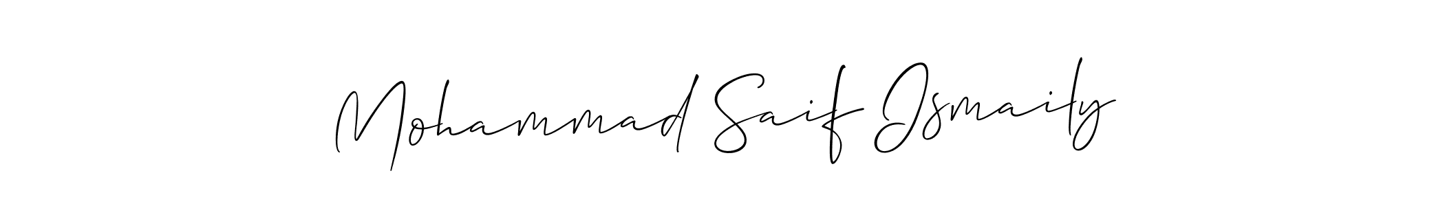 Create a beautiful signature design for name Mohammad Saif Ismaily. With this signature (Allison_Script) fonts, you can make a handwritten signature for free. Mohammad Saif Ismaily signature style 2 images and pictures png