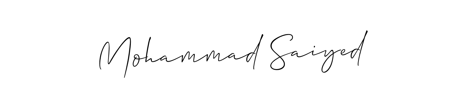 Make a beautiful signature design for name Mohammad Saiyed. With this signature (Allison_Script) style, you can create a handwritten signature for free. Mohammad Saiyed signature style 2 images and pictures png