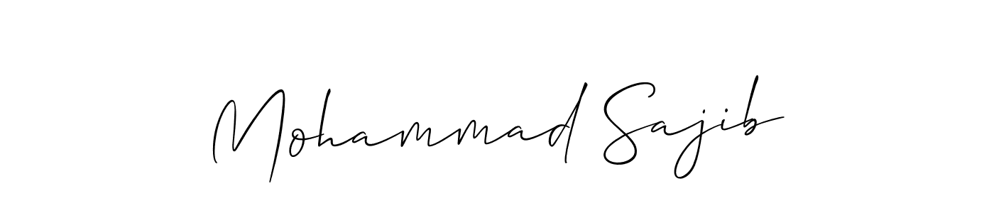 The best way (Allison_Script) to make a short signature is to pick only two or three words in your name. The name Mohammad Sajib include a total of six letters. For converting this name. Mohammad Sajib signature style 2 images and pictures png