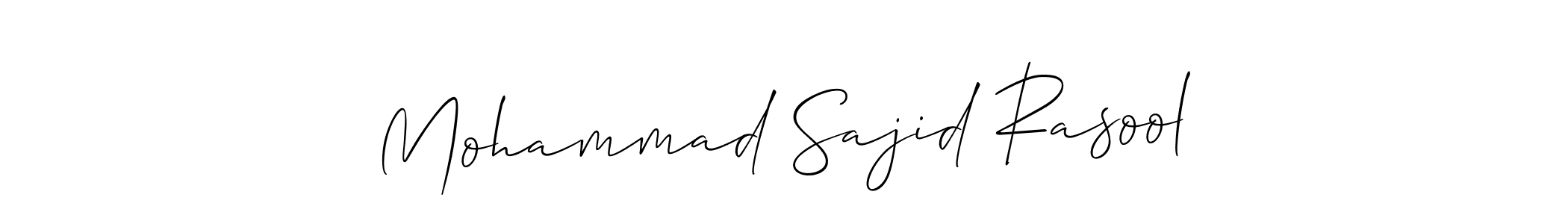 Similarly Allison_Script is the best handwritten signature design. Signature creator online .You can use it as an online autograph creator for name Mohammad Sajid Rasool. Mohammad Sajid Rasool signature style 2 images and pictures png