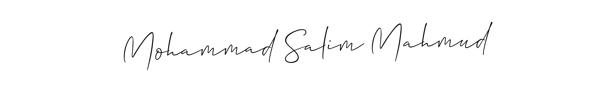 Use a signature maker to create a handwritten signature online. With this signature software, you can design (Allison_Script) your own signature for name Mohammad Salim Mahmud. Mohammad Salim Mahmud signature style 2 images and pictures png