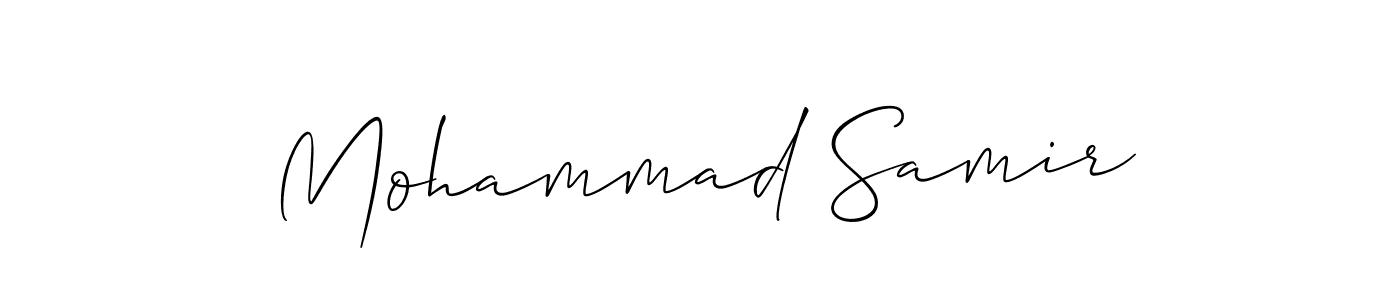It looks lik you need a new signature style for name Mohammad Samir. Design unique handwritten (Allison_Script) signature with our free signature maker in just a few clicks. Mohammad Samir signature style 2 images and pictures png