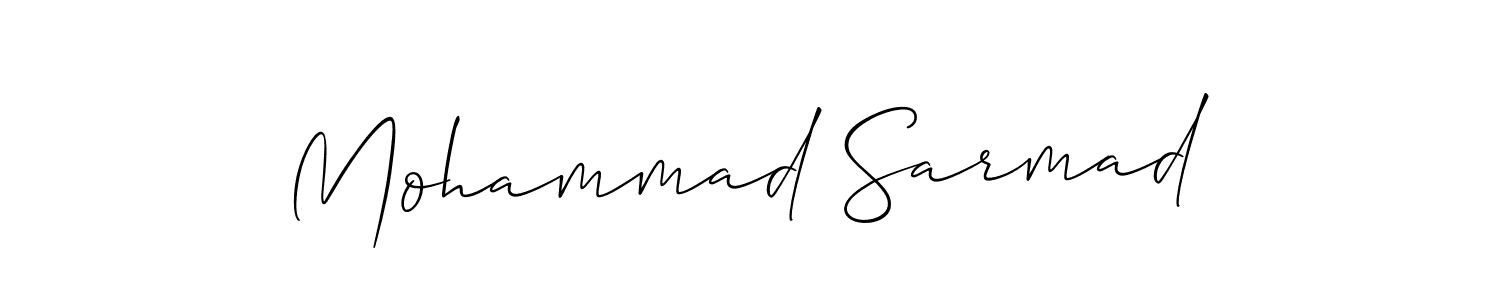 You should practise on your own different ways (Allison_Script) to write your name (Mohammad Sarmad) in signature. don't let someone else do it for you. Mohammad Sarmad signature style 2 images and pictures png